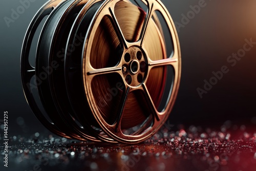 Obraz na płótnie Classic film reel background with a touch of vintage nostalgia. w salonie