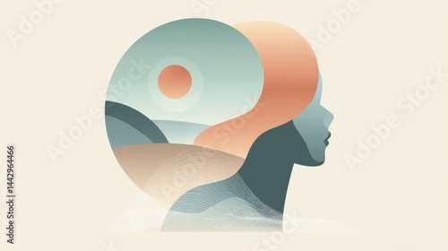 Contemporary Mental Health App Illustration