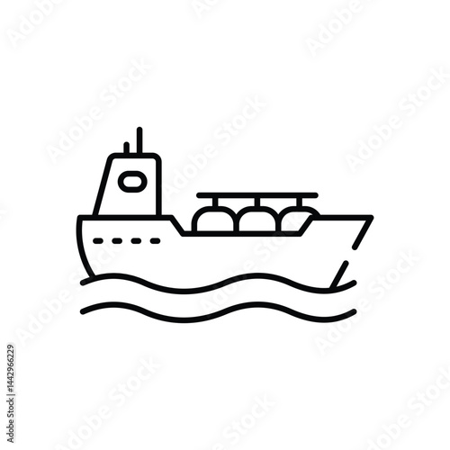 Gas Tanker Vector icon