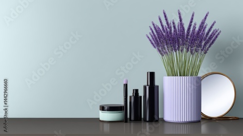 Minimalist Product Display with Lavender