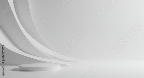 Wallpaper Mural A white background with a white sculpture in the foreground Torontodigital.ca