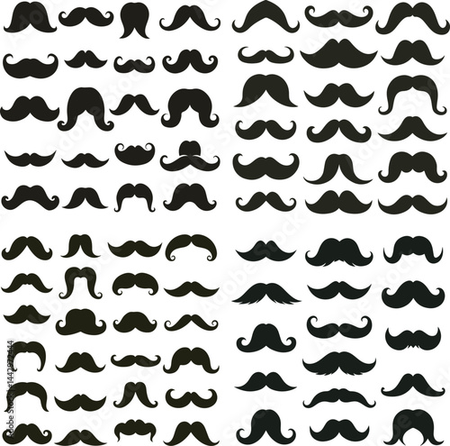 seamless pattern with mustache