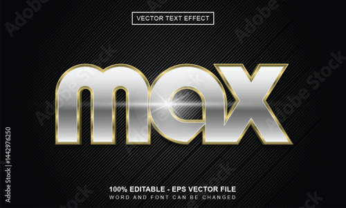 Editable text effect max text style concept