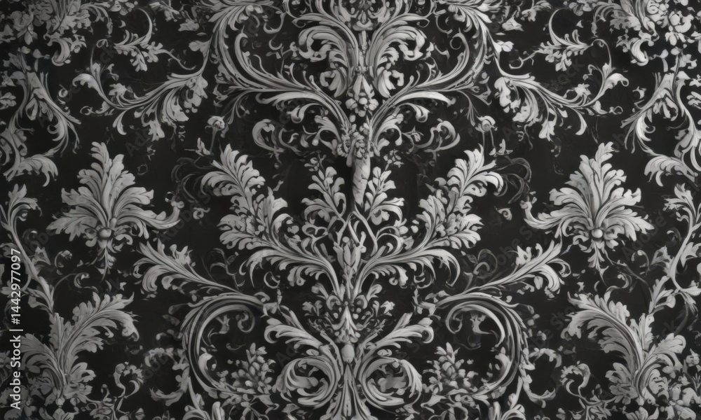 Elegant black & white damask, intricate swirls & flourishes , backgrounds, black, elegant Elegant black & white damask, intricate swirls & flourishes , backgrounds, black, elegant