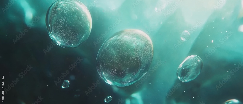 Underwater serenity capturing floating bubbles in a turquoise abyss creating a mesmerizing ethereal atmosphere with gentle light and shadow play and a dreamy visual style Underwater serenity capturing floating bubbles in a turquoise abyss creating a mesmerizing ethereal atmosphere with gentle light and shadow play and a dreamy visual style