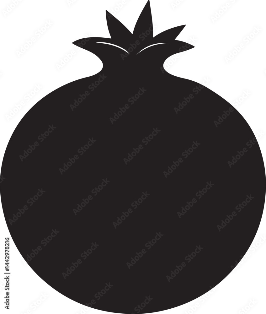 simple pomegranate silhouette simple pomegranate silhouette