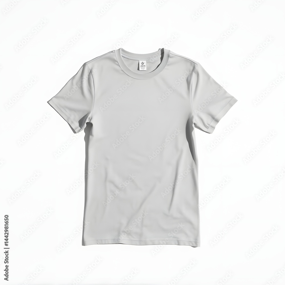 Realistic T-Shirt Mockup Template – Front View Isolated on White Background Realistic T-Shirt Mockup Template – Front View Isolated on White Background