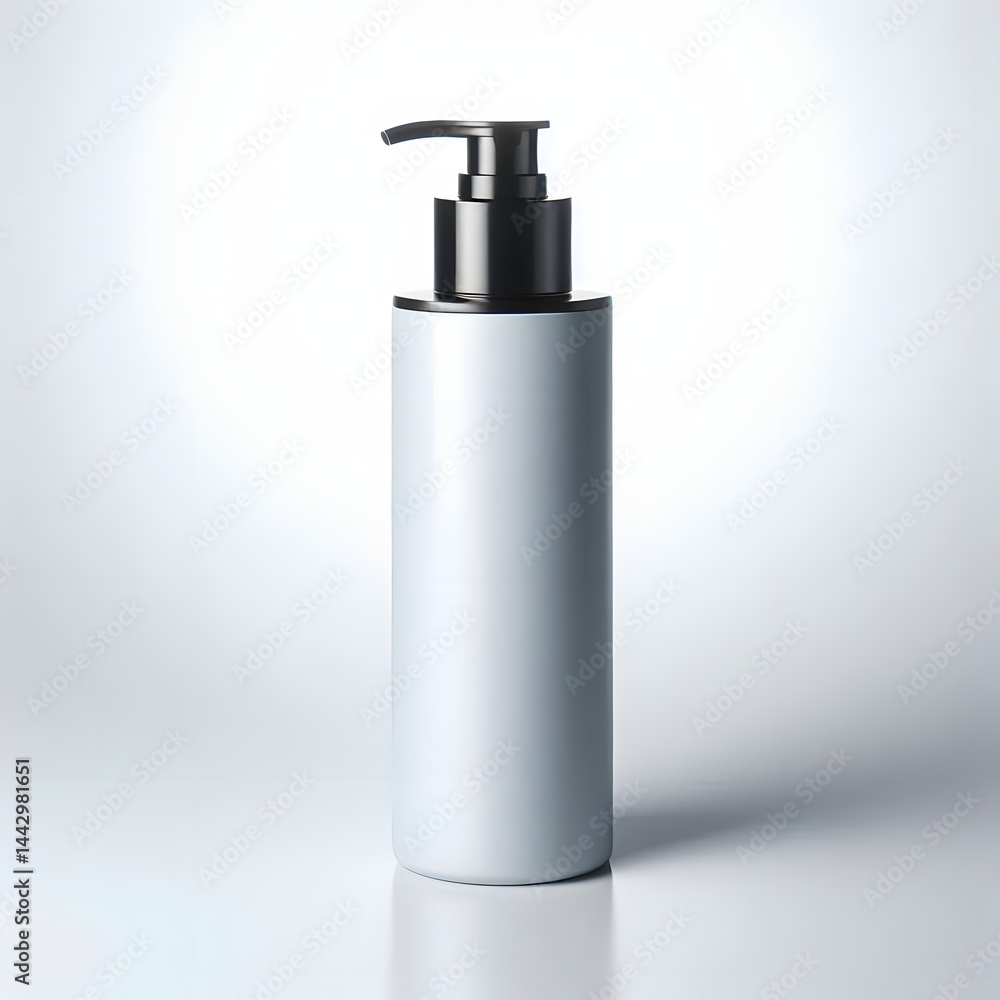 Realistic mockup of a pump bottle with clean and minimalistic look. For cosmetics, haircare , personal hygiene, pharmaceuticals and wellness Realistic mockup of a pump bottle with clean and minimalistic look. For cosmetics, haircare , personal hygiene, pharmaceuticals and wellness