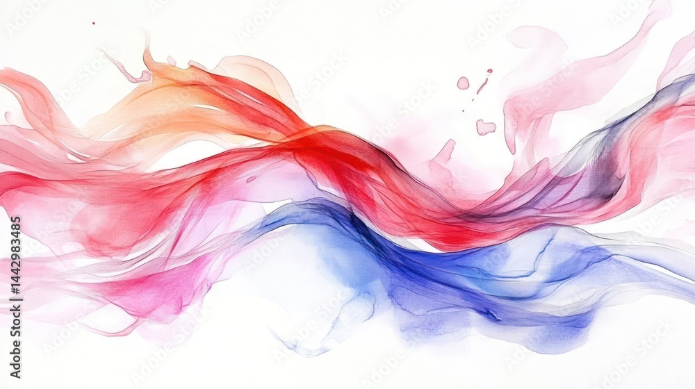 Abstract flowing colors in red, pink, and blue, creating a dynamic visual effect. Abstract flowing colors in red, pink, and blue, creating a dynamic visual effect.