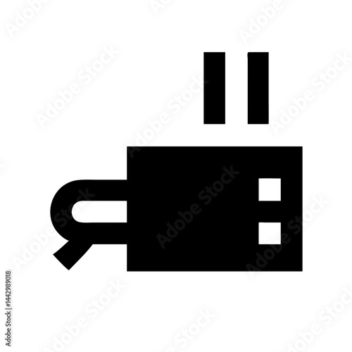 Motorbike Muffler Icon - Vector Silencer Symbol for Vehicle and Exhaust Design