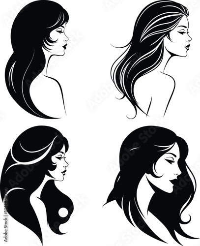 Black and White Women's Hairstyle Collection