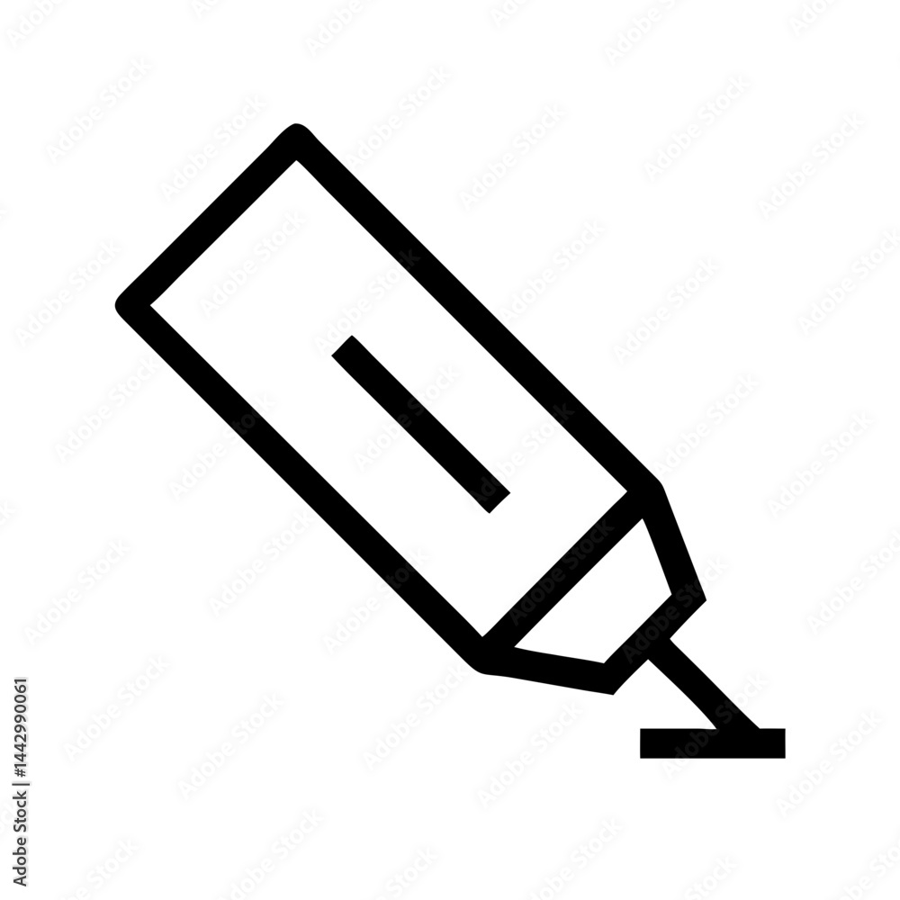 Marker Pen Vector Icon - Office Tool Symbol Marker Pen Vector Icon - Office Tool Symbol
