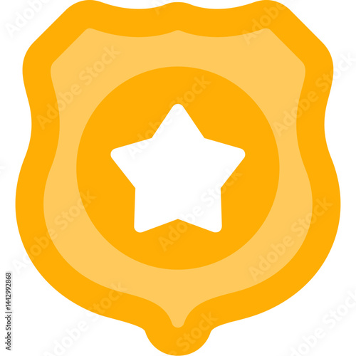 Police Badge Flat Icon