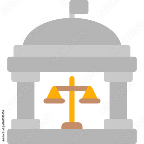 Law Firm Flat Icon