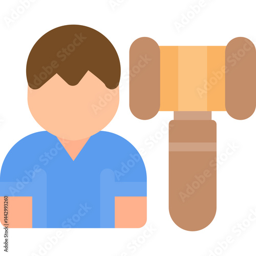 Public Defender Flat Icon