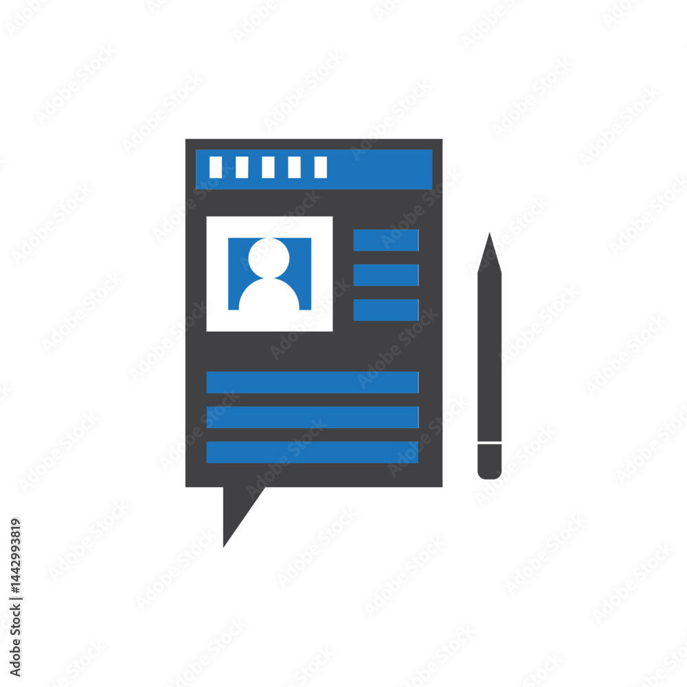 paper with pen color icon paper with pen color icon