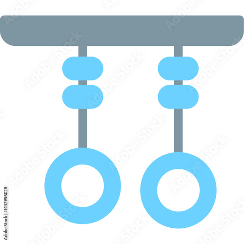 Gymnastics Rings Flat Icon