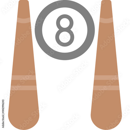 Snooker Cue Flat Icon