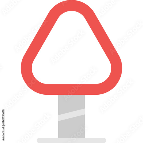 Yield Sign Flat Icon