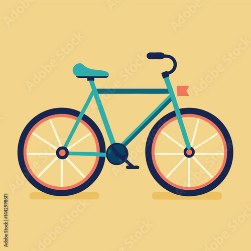 Vintage bicycle vector illustration shows an old cycle for transport
