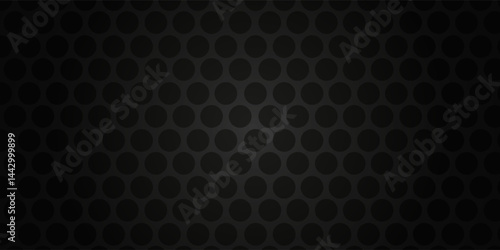 Black metal texture steel background. Perforated sheet metal. vector