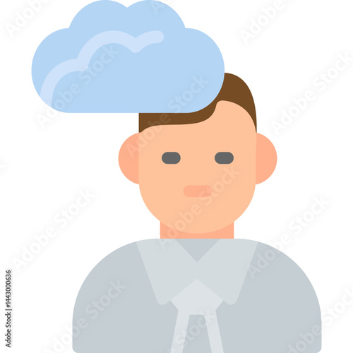 Cloudy Mind Flat Icon