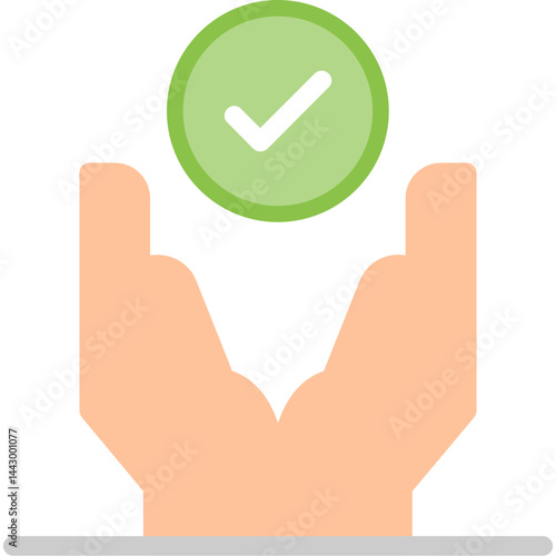 Hands Clasped in Worry Flat Icon