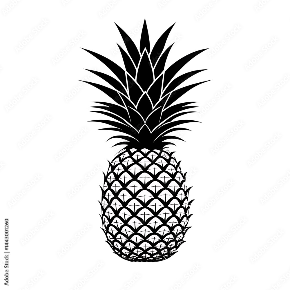 Obraz premium pineapple sketch illustration