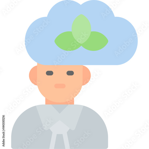 Mindfulness Symbol Flat Icon
