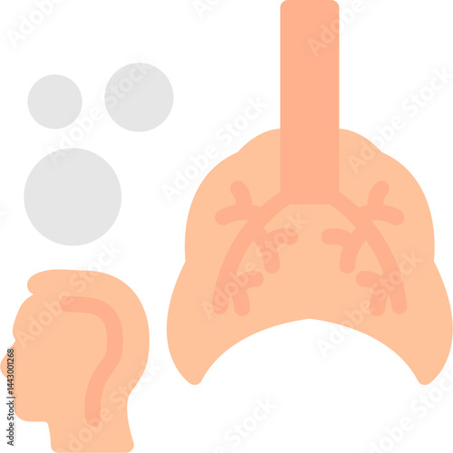 Breathing Exercise Symbol Flat Icon