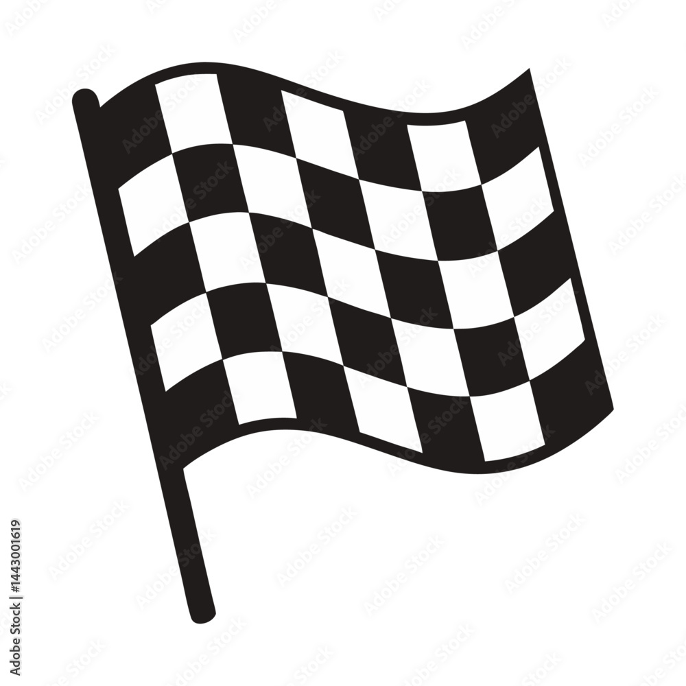 Fototapeta premium checkered flag vector illustration