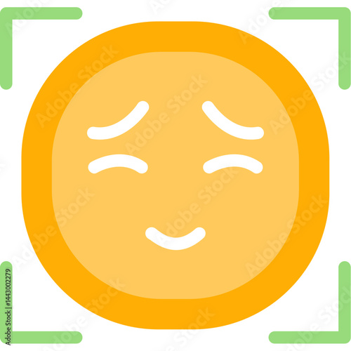 Facial Expression Analysis Flat Icon