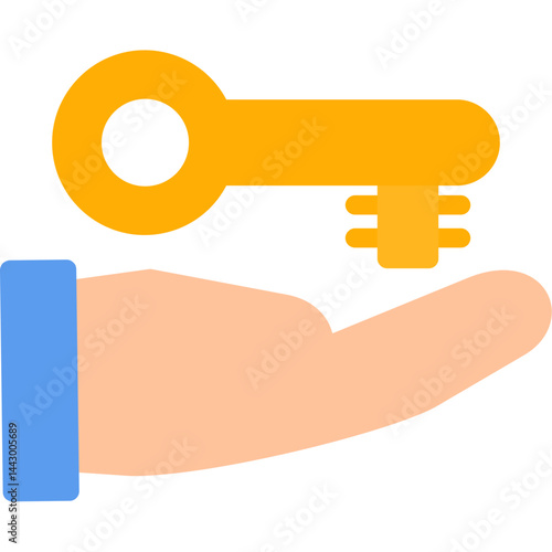 Key Handover Flat Icon