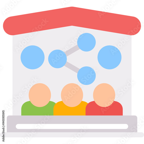 Shared Apartment Flat Icon