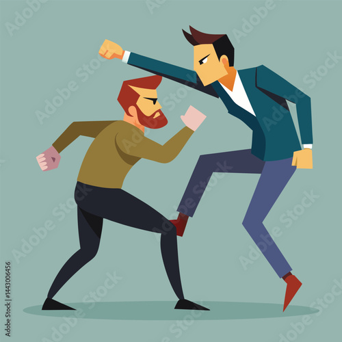 A cartoon illustration shows a businessman in a suit running away from a briefcase, a symbol of work he's jumping to escape
