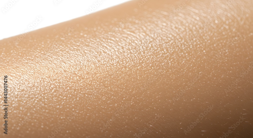 Fototapeta premium Detailed close-up shows the intricate texture and natural beauty of human skin with highlights.