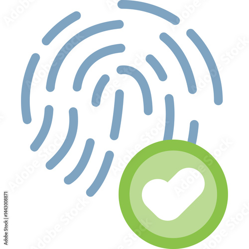 Fingerprint Scanner Flat Icon
