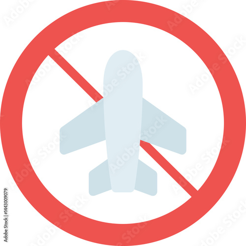 Travel Ban Flat Icon