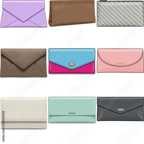 minimal design clutch bag image set