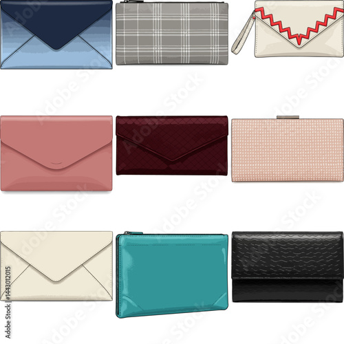 minimal design clutch bag image set