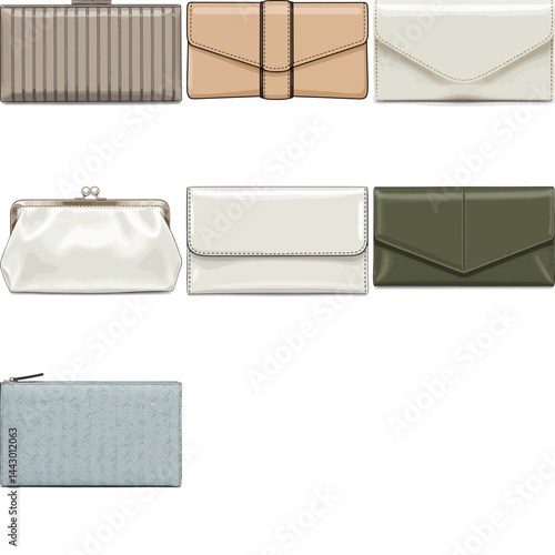 minimal design clutch bag image set