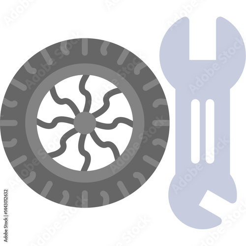 Spare Tire Flat Icon