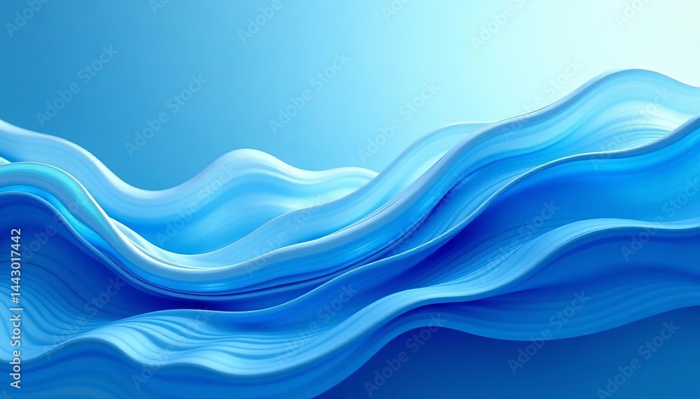 Fluid abstract wave pattern in blue and white tones, vector, flowing, wave Fluid abstract wave pattern in blue and white tones, vector, flowing, wave