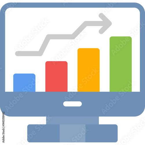 Website Traffic Surge Flat Icon