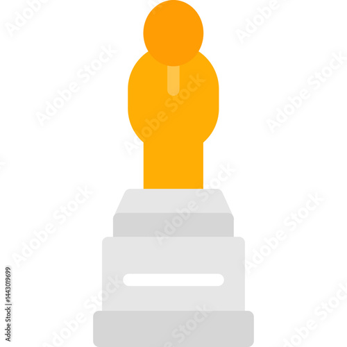 Oscar Trophy Flat Icon