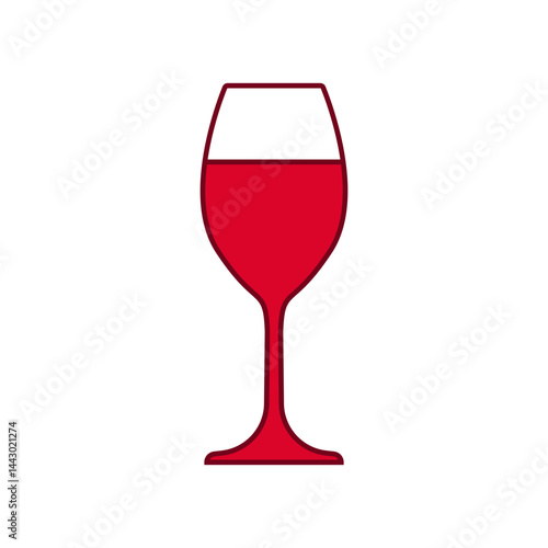 wine glass line icon