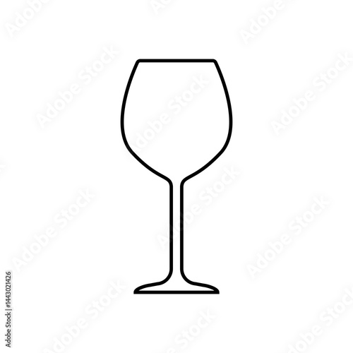 wine glass line icon