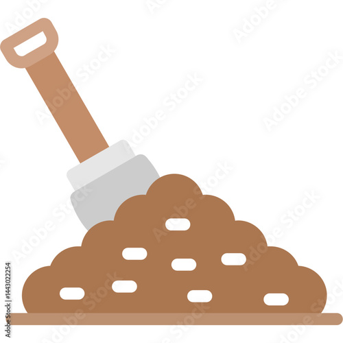 Archaeological Dig Site Flat Icon