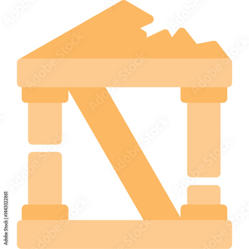Ruins of a Building Flat Icon