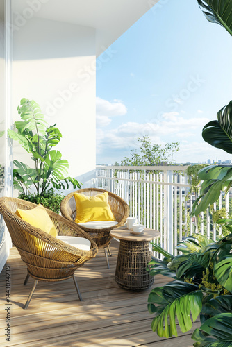 Tropical balcony holiday house
